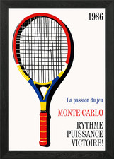 1986 Tennis Poster Framed Wall Art Poster Canvas Print Picture