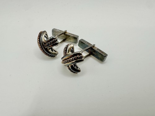 Gemelli Tiffany & Co Paloma Picasso firma x corda oro sterling 925 18 carati 92 - Foto 5 di 9