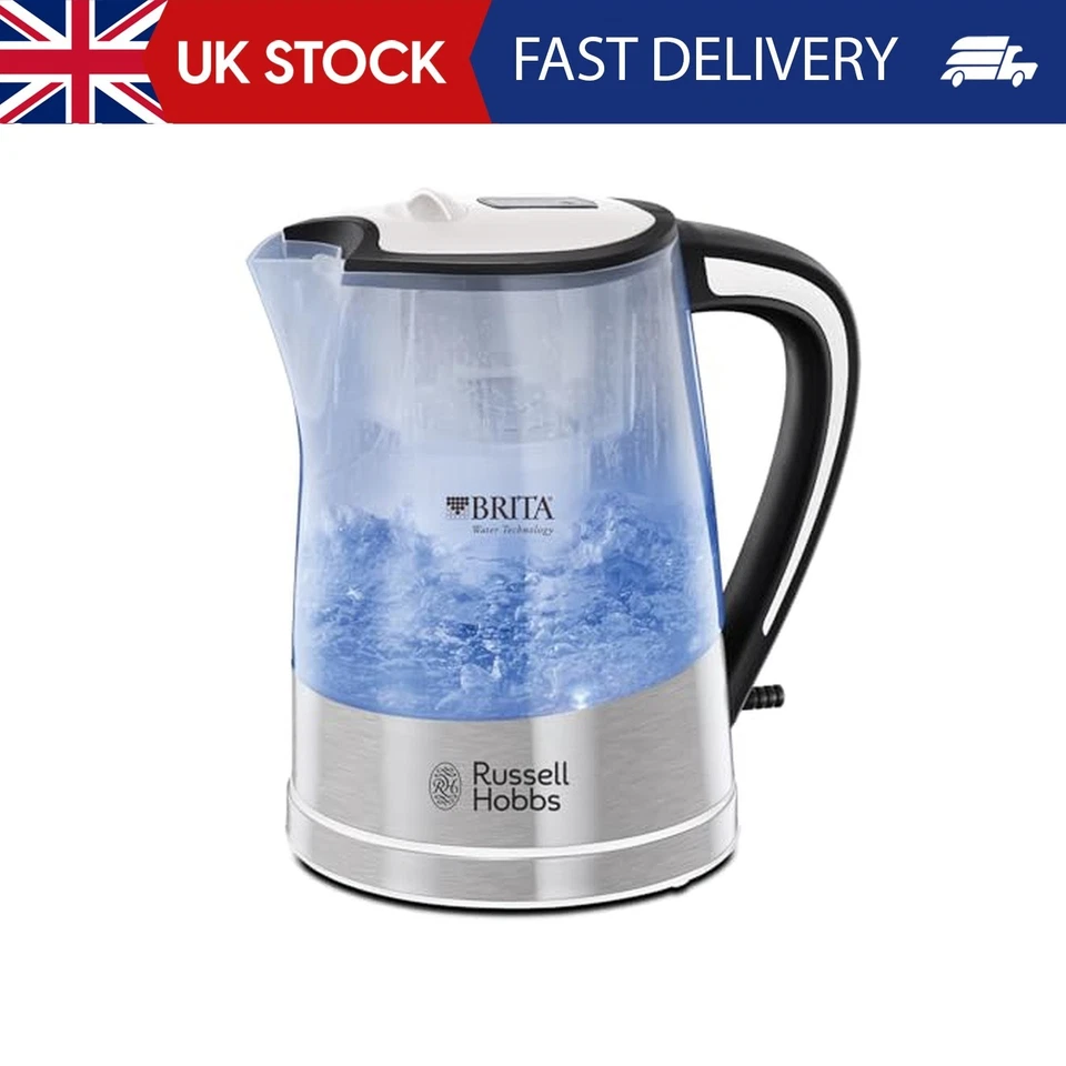 Russell Hobbs Purity Glass Kettle with BRITA MAXTRA PRO Filtration, 1L Capacity,