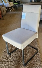 Nina 31 / XL Freischwinger Küchenstuhl Esszimmerstuhl Webstoff Creme Beige