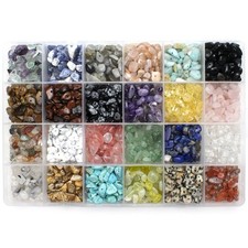 COUSIN DIY - CRYSTAL CHIPS AND GEMSTONE JEWELRY MAKING KIT - WITH CORDS