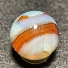 D.A.S Marbles-Amber-Orange Ribbon/Wispy White Swirl(.73") — photo 4