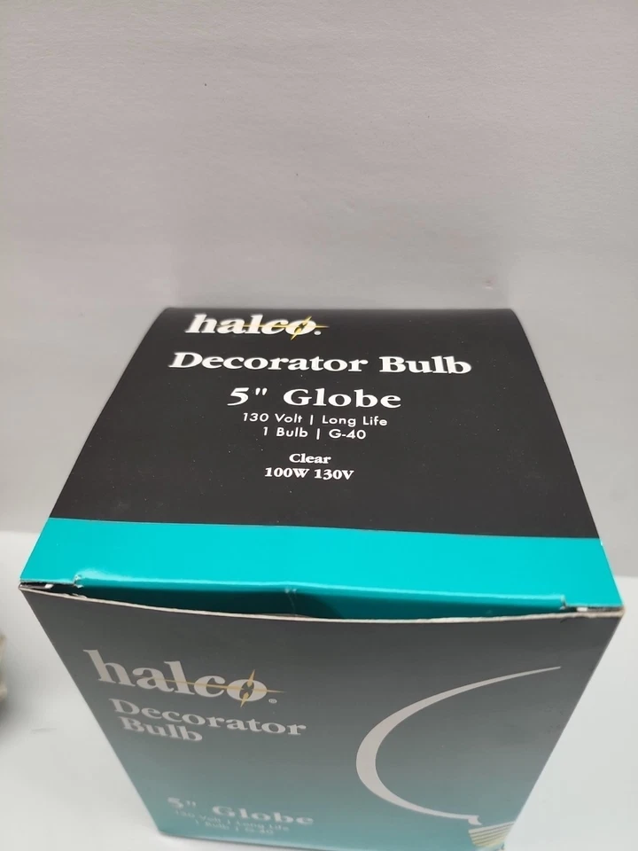 5" Globe Halco 100G40/CL Clear Globe Bulb 120V 100W G40 Medium E26 Base Dimmable - Image 2 of 2