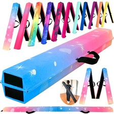 6 FT / 8 FT / 9 FT Folding Gymnastics Beam Foam Balance Floor Beam - Extra Fi...