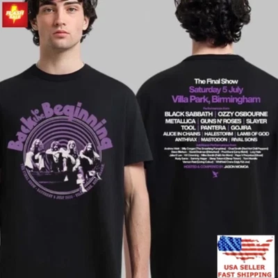 Back To The Beginning Birmingham 2025 Final Show Rock T-Shirt S-5XL - Image 1 of 4