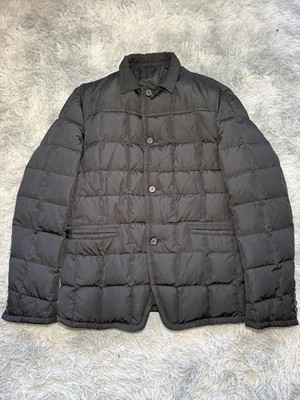 DKNY Donna Karan Black Quilted Puffer Jacket Button Front Women s Size M