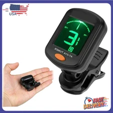  Clip On LCD Chromatic Tuner for Acoustic Electric Guitar, Bass, Ukulele,Banjo