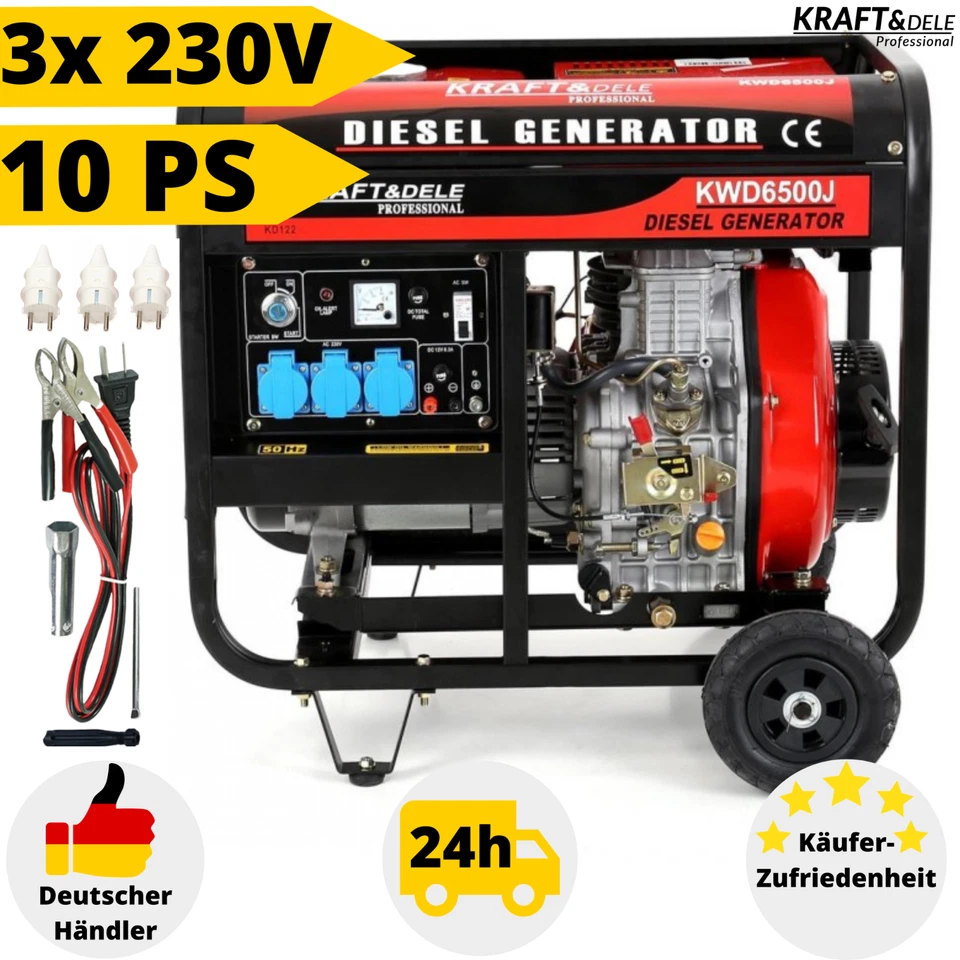 Stromerzeuger Diesel Stromaggregat Notstromaggregat Leise Stromgenerator Kupfer - Bild 2 von 4