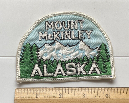 Vintage Mount McKinley Alaska Mountain Peak Souvenir gestickter Aufnäher Abzeichen - Bild 1 von 3