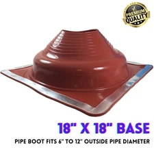 Silicone Metal Roof Insulated Pipe Flashing Square Base for Wood Stove Fireplace