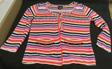 Vintage Just Cavalli Roberto Cavalli Tie Front Multicolor Cardigan Sweater Shrug