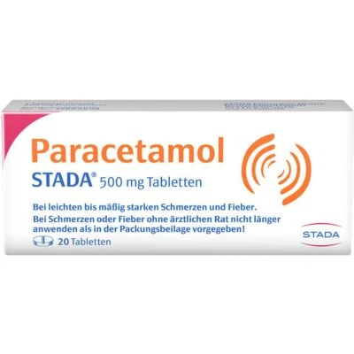 STADA CONSUMER HEALTH DEUTSCHLAND GMBH PARACETAMOL STADA 500 mg Tabletten 20 St PZN00423568