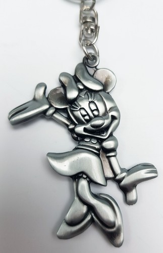 Disneyland Paris Minnie Mouse Zinnfarben Charm Schlüsselanhänger Schlüsselring Disney DLP - Bild 3 von 6