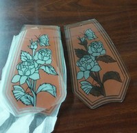 Flowers And Butterfly Ok Touch Lamp Replacement Glass Panels Set Of 6. Flowers And Butterfly Ok Touch Lamp Replacement Glass Panels Set Of 6.