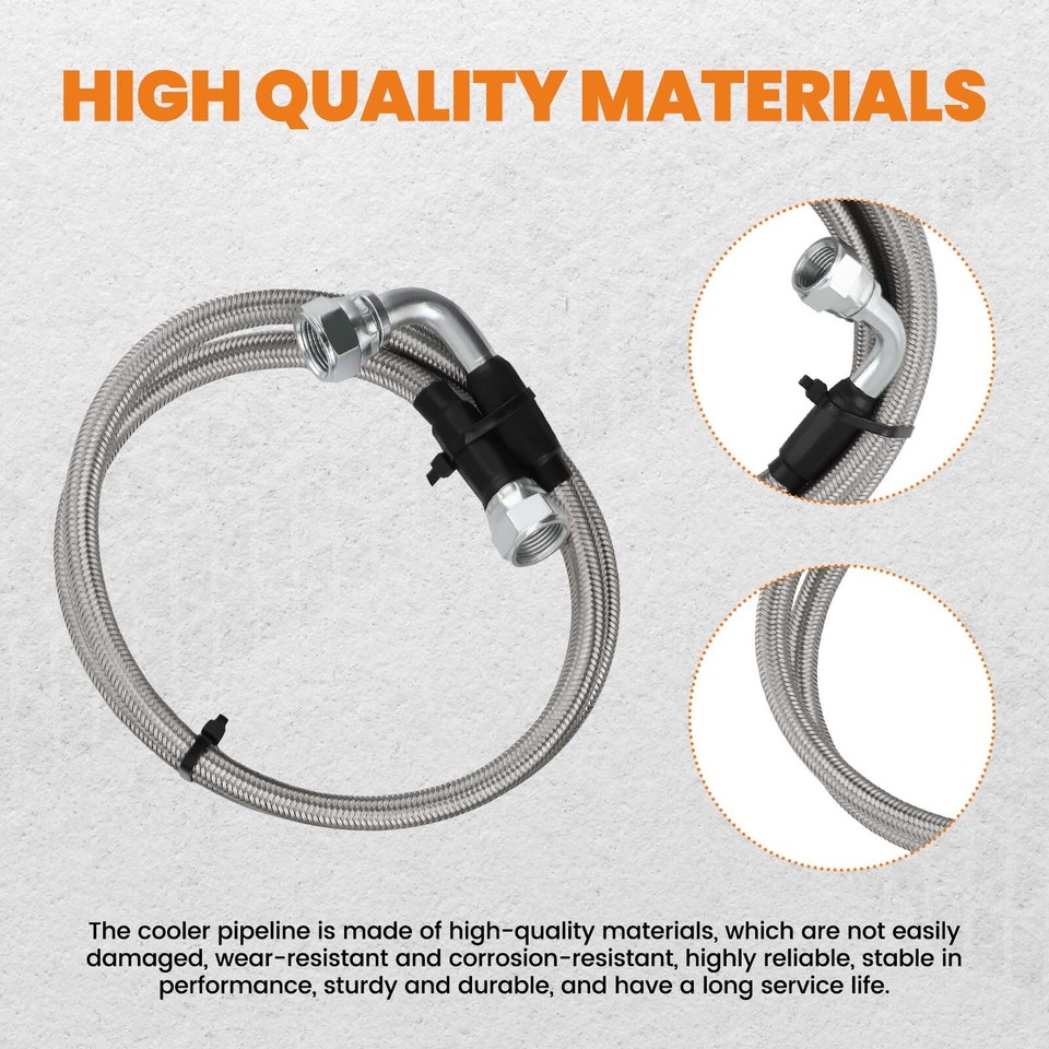 Transmission Cooler Lines Kit Heavy Duty Hose Fit For 19962002 Dodge