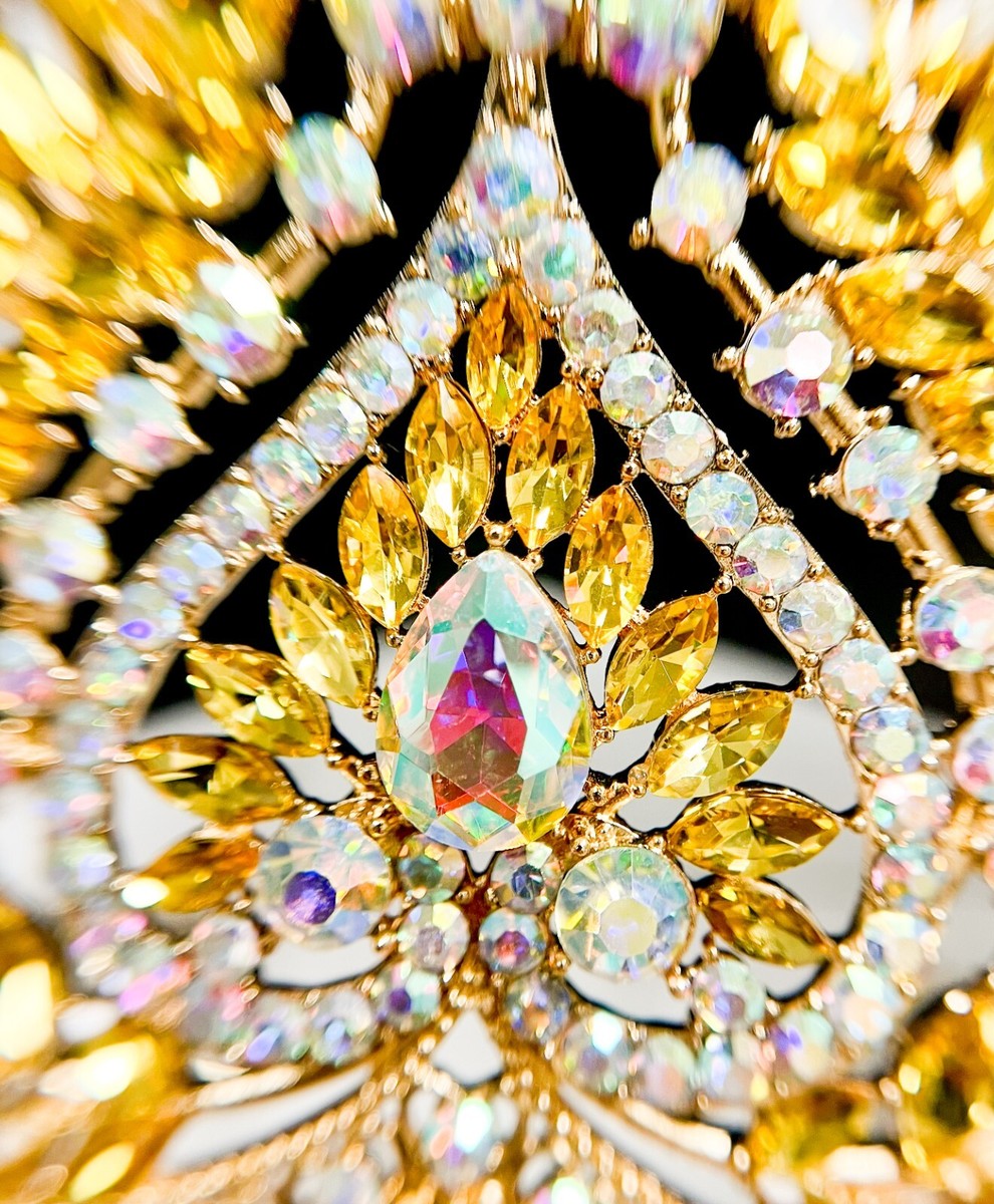 Queen of Spades, Gold Spade Crown, Champagne Crystal Crown  display picture 1