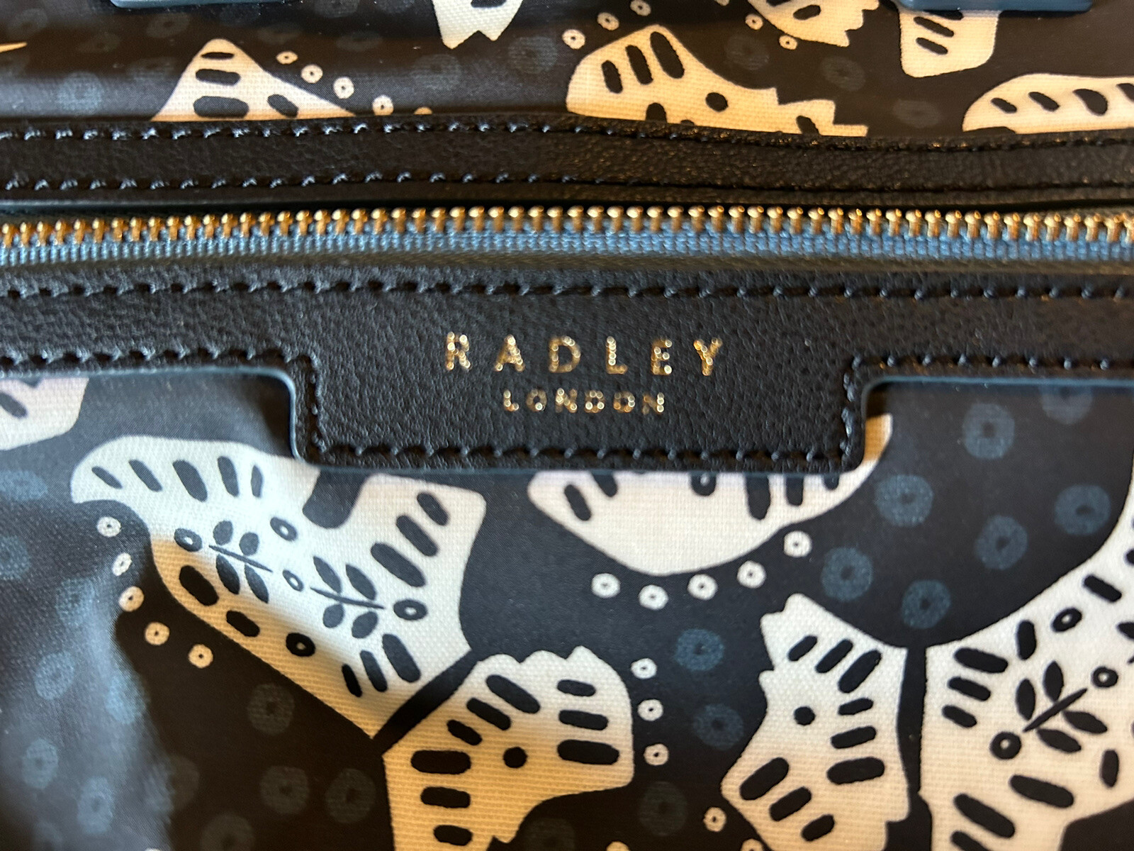 Radley London Folk Dog Backpack Nylon Zip Top Dark Bl… Gem