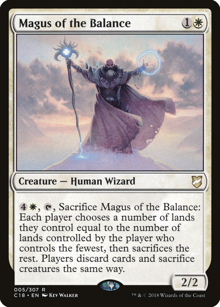 Magus of the Balance Commander 2018 NM White Rare MAGIC MTG