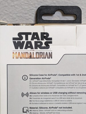 Custodia Silicone The Mandalorian Per AirPods 1 E 2 Powersquad Grigia