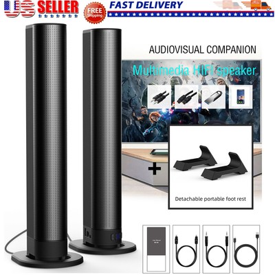 Sound Bar TV 4 Speaker System Bluetooth Wireless Subwoofer Bass Home Theater