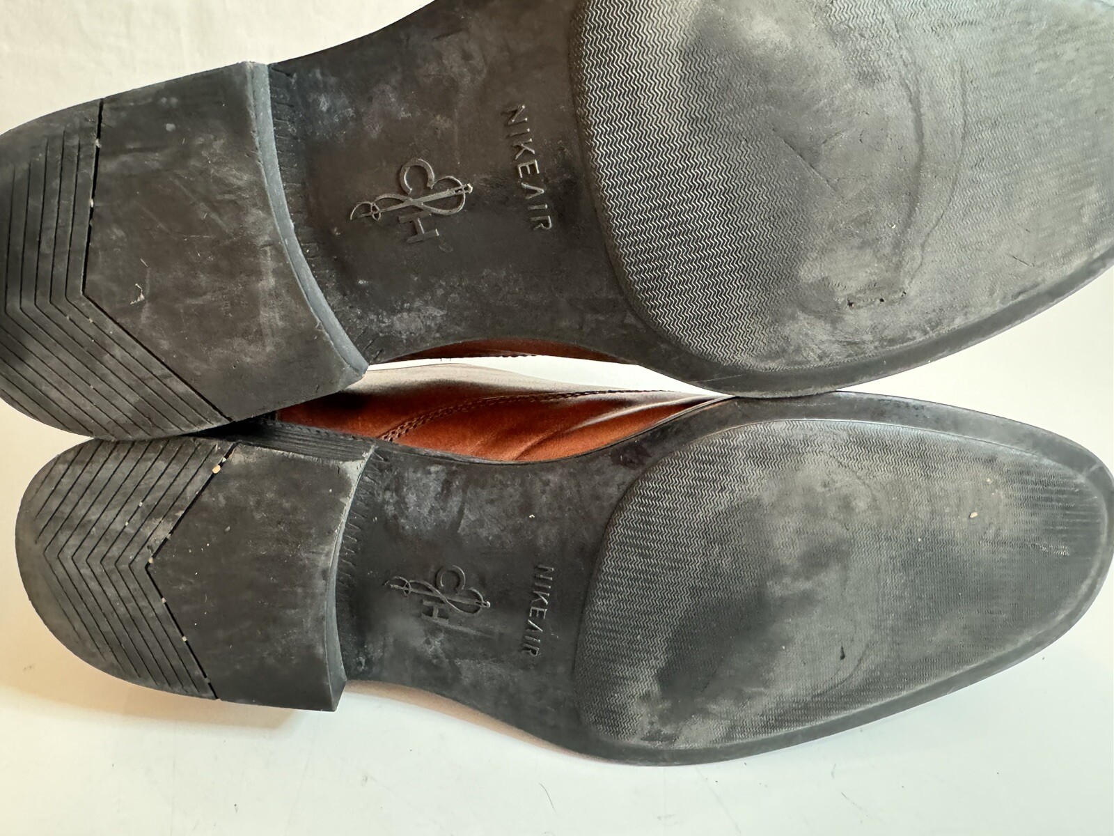 SAOLA Abito Oxford stringato Cole Haan NikeAir punta cappuccio pelle marrone C09167 taglia 10M