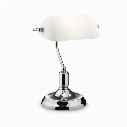 Offerta Lampada Ufficio Lawyer TL1 Cromo - Vetro Bianco Prezzo