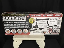 Iron Gym Pull Up Bars - Total Upper Body Workout Bar for Doorway, Adjustable
