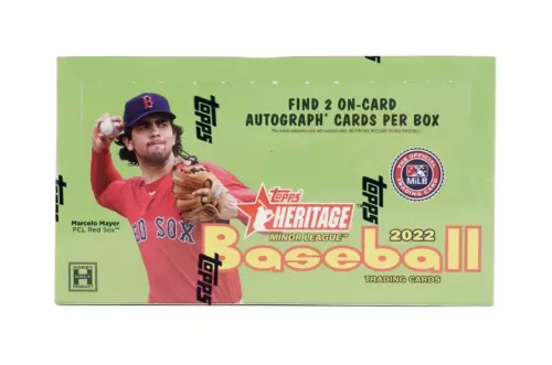 2022 Topps Heritage Minor League Baseball Factory Sealed 12 Box Hobby Case