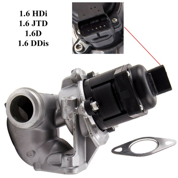 Ventil Vanne EGR 1.6 Tdci HDI 1618NR Scudo C-MAX Fiesta Focus = 5S6Q-9D475-AE-image