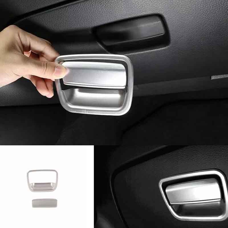 Trim Matte Silver Car Co-Pilot Storage Box 2010-2015 For BMW X1 E84 Handle Panel