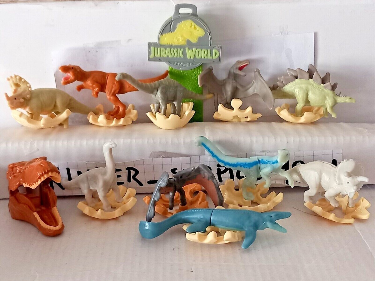 Jurassic World Maxi Kinder Joy JURASSIC WORLD COMPLETE SET OF 10