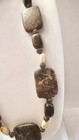 Vintage Jasper Necklace With Silver Tone Spacers 22 Inches — photo 3