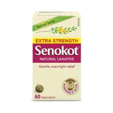 Senokot Extra Strength Natural Senna Laxative 60 Tablets Exp 2026+