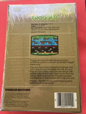 Frogger (Atari 400/800/XL/XE, 1982, No. 1110, Parker Brothers