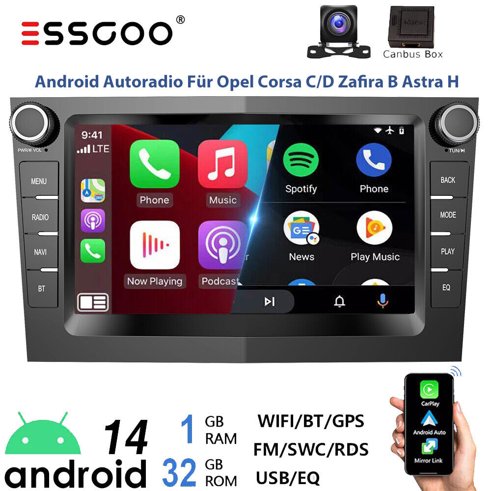 7 Android 14 Autoradio Mit Navigation Für Opel Zafira B Corsa C D Astra H WIFI