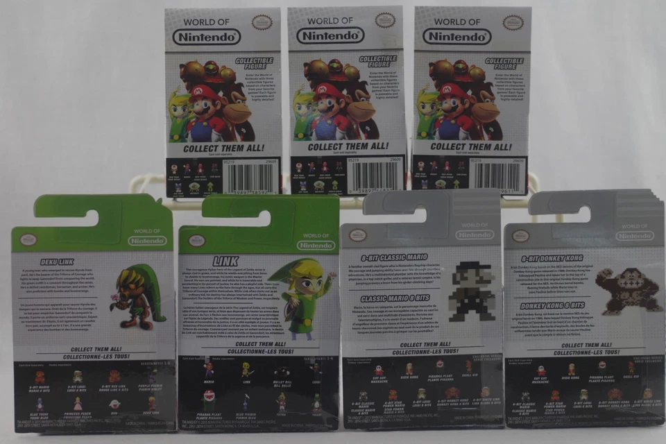 World Of Nintendo Lote De 7 Figuras Jakks 2 Pulgadas Mario Toad Tom Kong Link Deku Foto 3 de 3