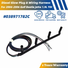 038971782 Diesel Glow Plug & Wiring Harness Set For VW Golf Beetle Jetta 1.9 TDI