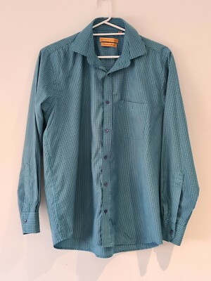 Urban Mens Shirt Emerald Green Extra Large Blue Check Long Sleeve Button Up XL | eBay Urban Mens Shirt Emerald Green Extra Large Blue Check Long Sleeve Button Up XL | eBay