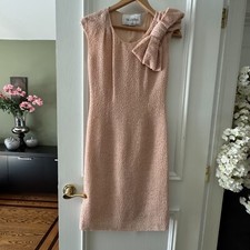 VALENTINO Pink Sheath Sleeveless Midi Dress Size  8