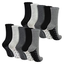 Sock Snob - 10 Pairs Ladies Lace Effect Soft Cotton Socks