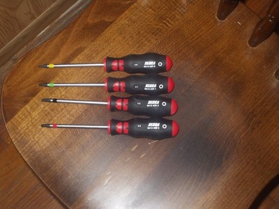 WURTH ZEBRA SQUARE TIP SCREWDRIVER SET 4 PIECES COLOR CODED TIPS