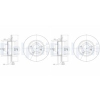 2X Delphi Bremsscheiben 286Mm Voll Vorne Passend FüR BMW 3 Z3 | BG2622
