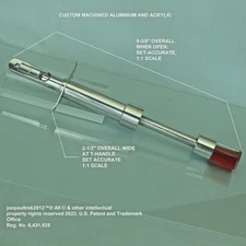 Star Trek, Dr. McCoys Hypospray M1, RED Vial, MACHINED ALUMINUM & Acrylic