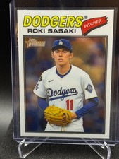 Roki Sasaki 2026 Topps Heritage Chrome Base #39 - Los Angeles Dodgers