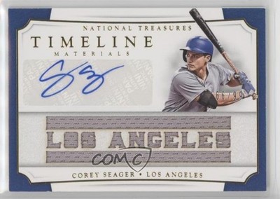 2017 Panini National Treasures Names 66/99 Corey Seager #TMSN-CS Auto 6fs