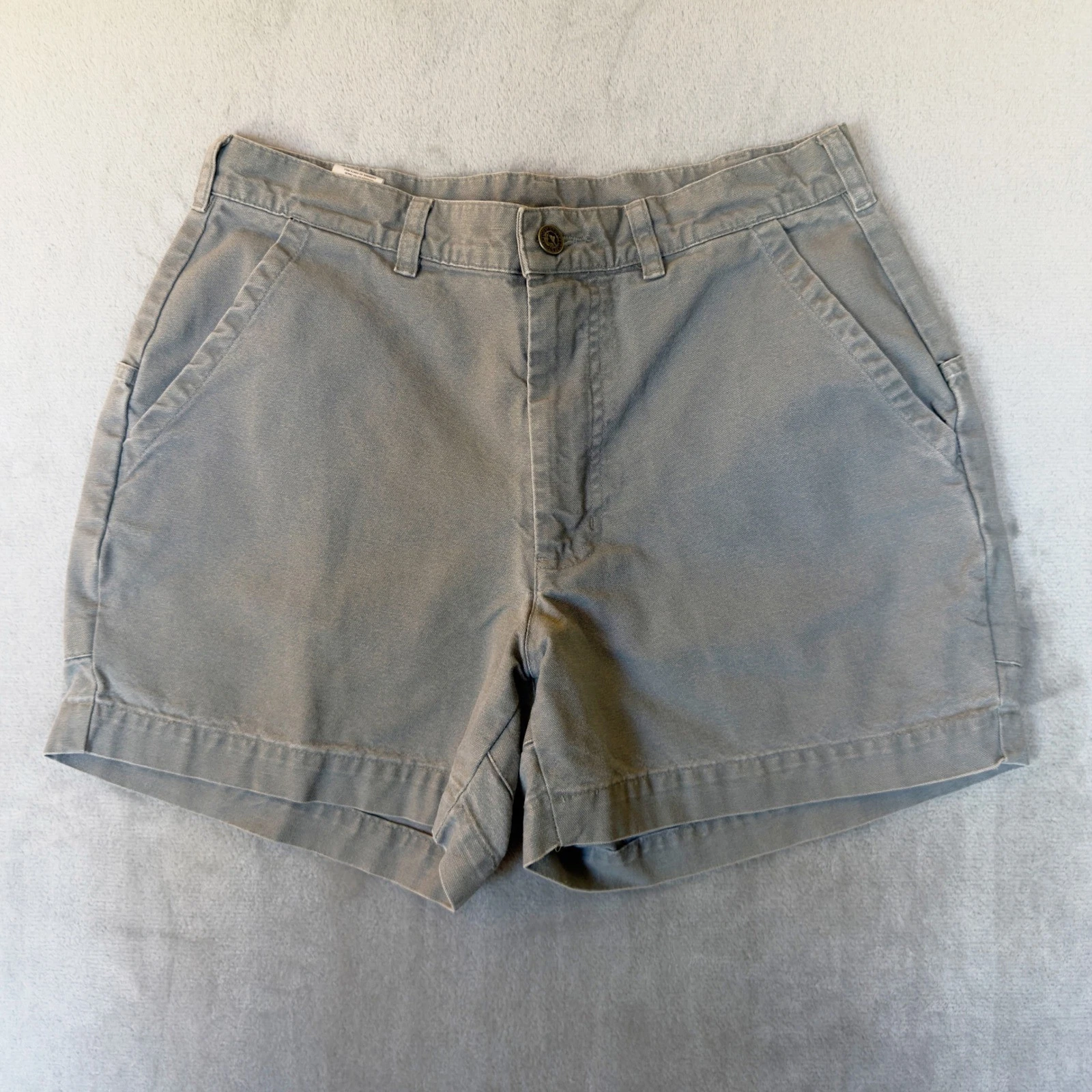 Patagonia Mens Stand Up Shorts Grey Organic Cotton Canvas Hiking 31 Inch Waist
