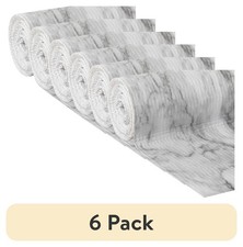 (6 pack Smooth Top Shelf Liner Gray Marble 12 in. x 10 ft. Roll