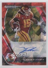 2021 Panini Prizm Draft Picks Red Ice Talanoa Hufanga #DPA-THU Auto rz7