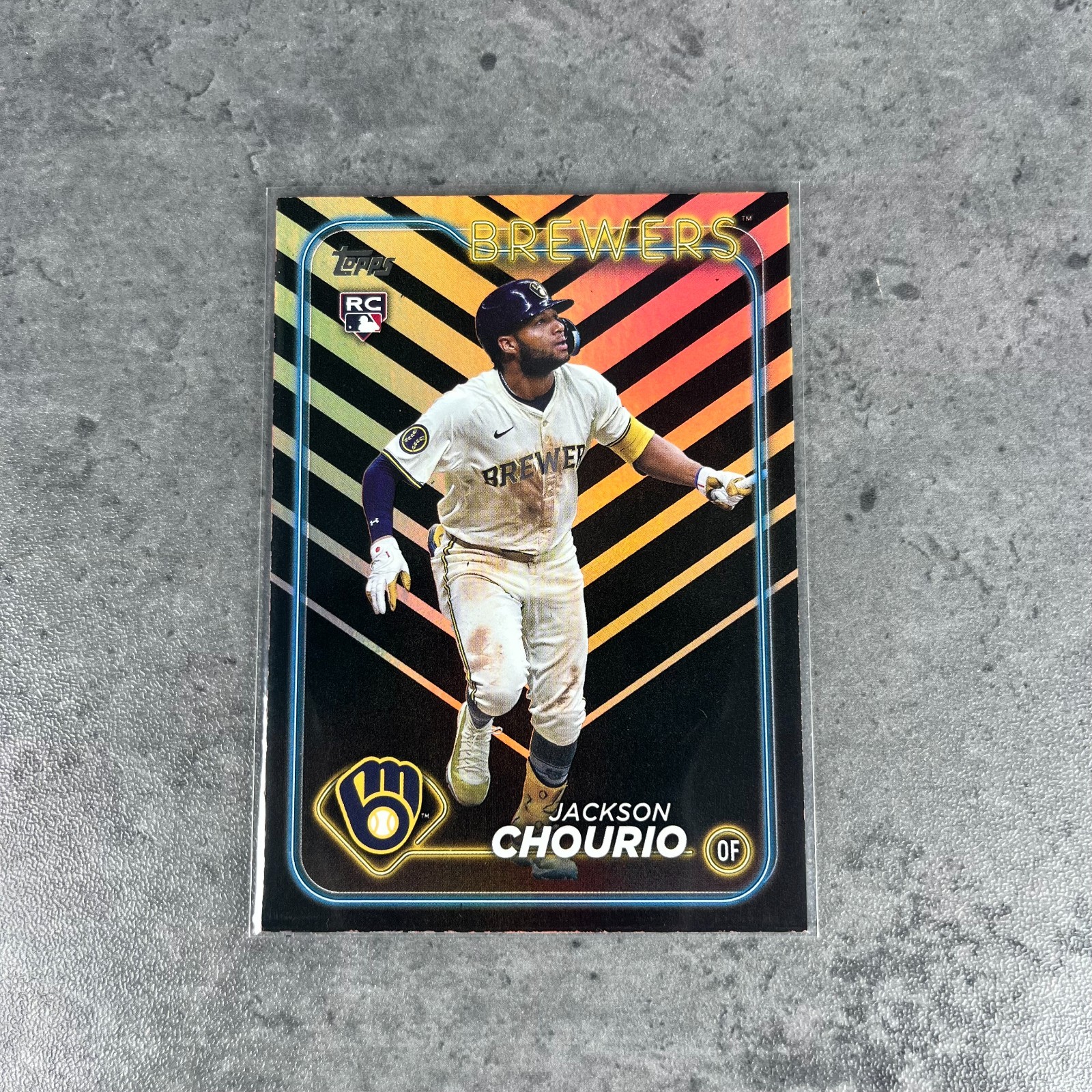 2024 TOPPS UPDATE JACKSON CHOURIO ORANGE & BLACK ROOKIE FOIL PARALLEL #US240