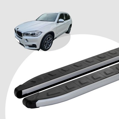 Trittbretter passend für BMW X5 ab 02/2006-06/2013 (Model: DOLU, Farbe: SIlber) 